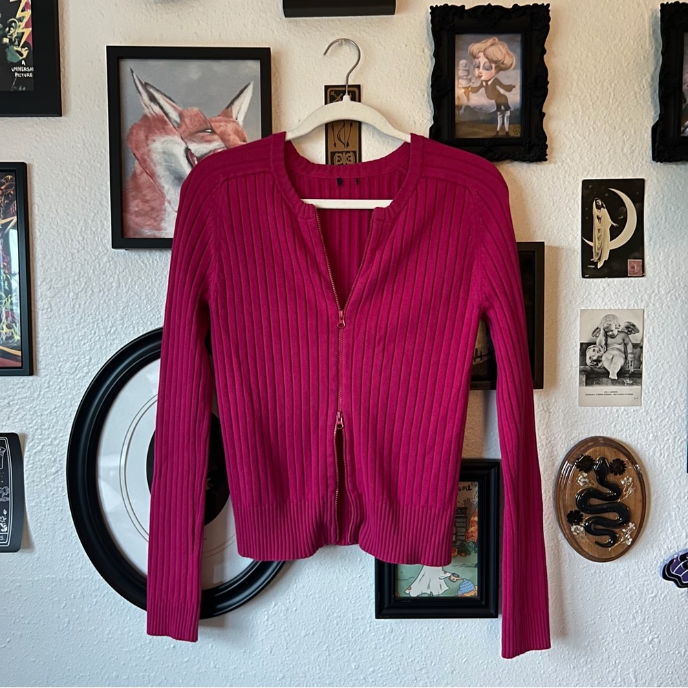 vintage y2k double zip sweatshirt